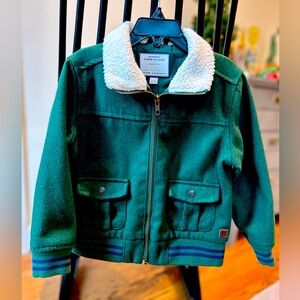 Janie and Jack 3T Boy Bomber Jacket with Sherpa Collar